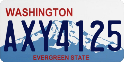 WA license plate AXY4125