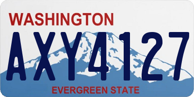 WA license plate AXY4127