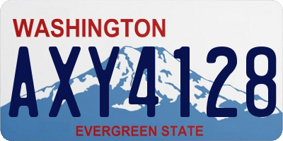 WA license plate AXY4128