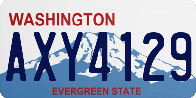 WA license plate AXY4129