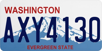 WA license plate AXY4130