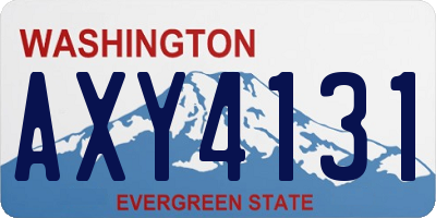 WA license plate AXY4131