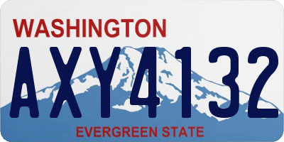 WA license plate AXY4132