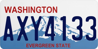 WA license plate AXY4133
