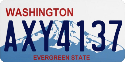 WA license plate AXY4137