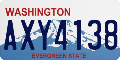 WA license plate AXY4138