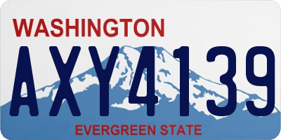 WA license plate AXY4139