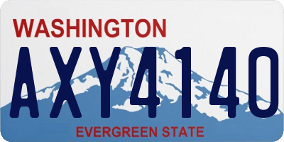 WA license plate AXY4140