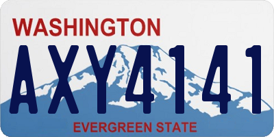 WA license plate AXY4141