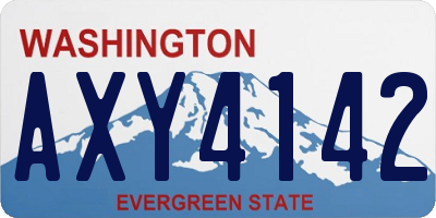 WA license plate AXY4142