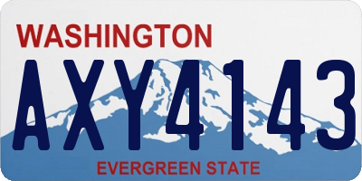 WA license plate AXY4143