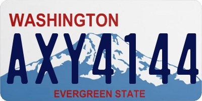 WA license plate AXY4144
