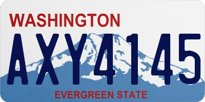 WA license plate AXY4145