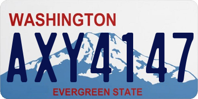 WA license plate AXY4147