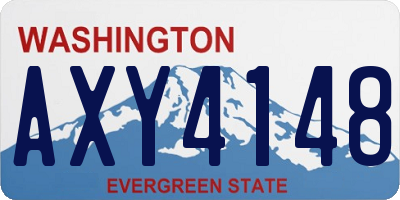 WA license plate AXY4148