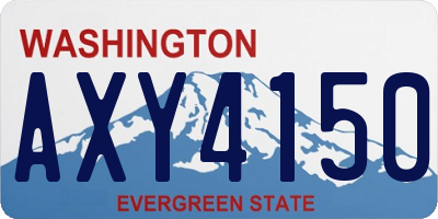 WA license plate AXY4150