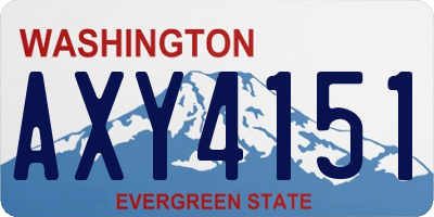 WA license plate AXY4151