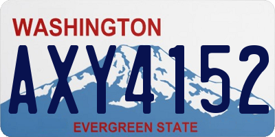 WA license plate AXY4152