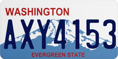 WA license plate AXY4153