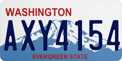 WA license plate AXY4154