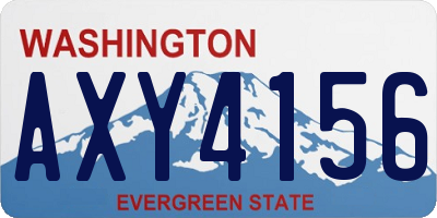 WA license plate AXY4156