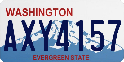 WA license plate AXY4157