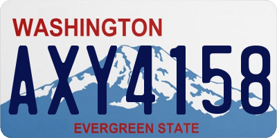 WA license plate AXY4158