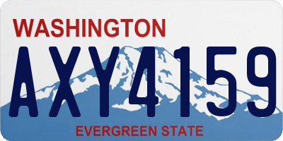 WA license plate AXY4159