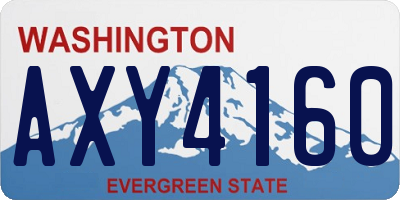 WA license plate AXY4160