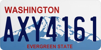 WA license plate AXY4161
