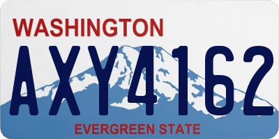 WA license plate AXY4162