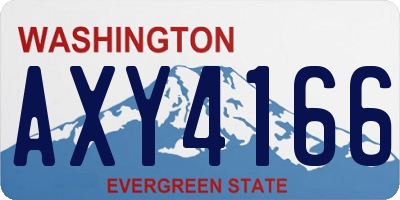 WA license plate AXY4166