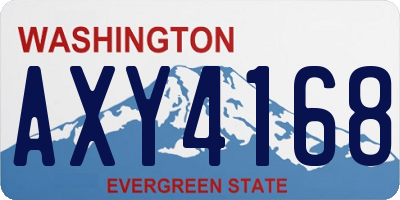 WA license plate AXY4168