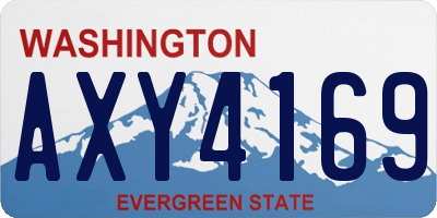 WA license plate AXY4169