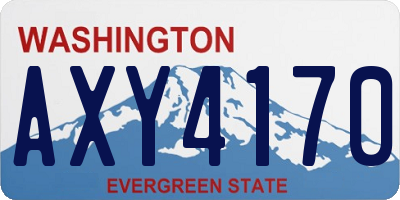 WA license plate AXY4170