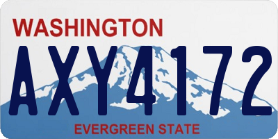 WA license plate AXY4172