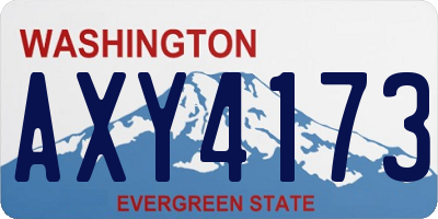 WA license plate AXY4173