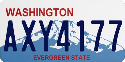 WA license plate AXY4177