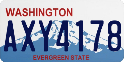 WA license plate AXY4178