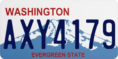 WA license plate AXY4179