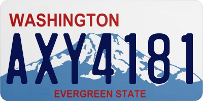 WA license plate AXY4181
