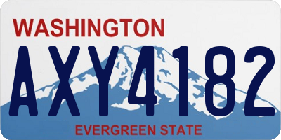 WA license plate AXY4182