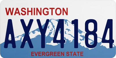 WA license plate AXY4184