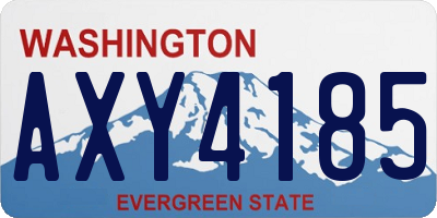 WA license plate AXY4185