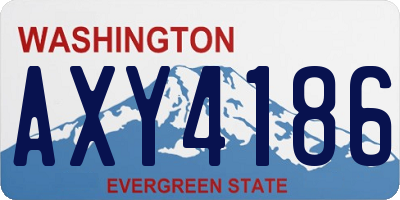 WA license plate AXY4186