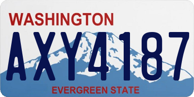 WA license plate AXY4187