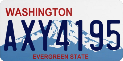 WA license plate AXY4195