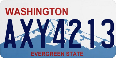WA license plate AXY4213