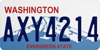 WA license plate AXY4214