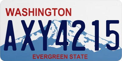WA license plate AXY4215